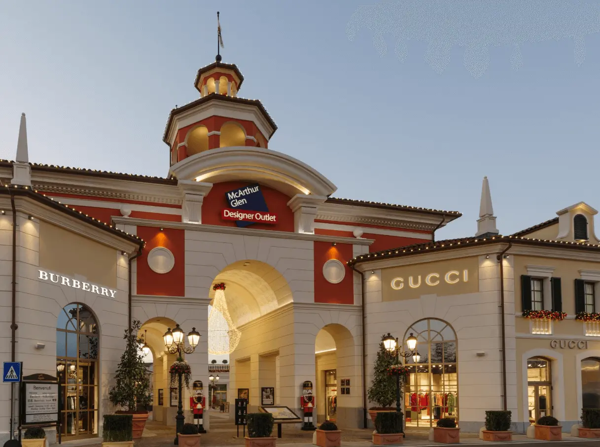 Village-style streets of Serravalle Designer Outlet