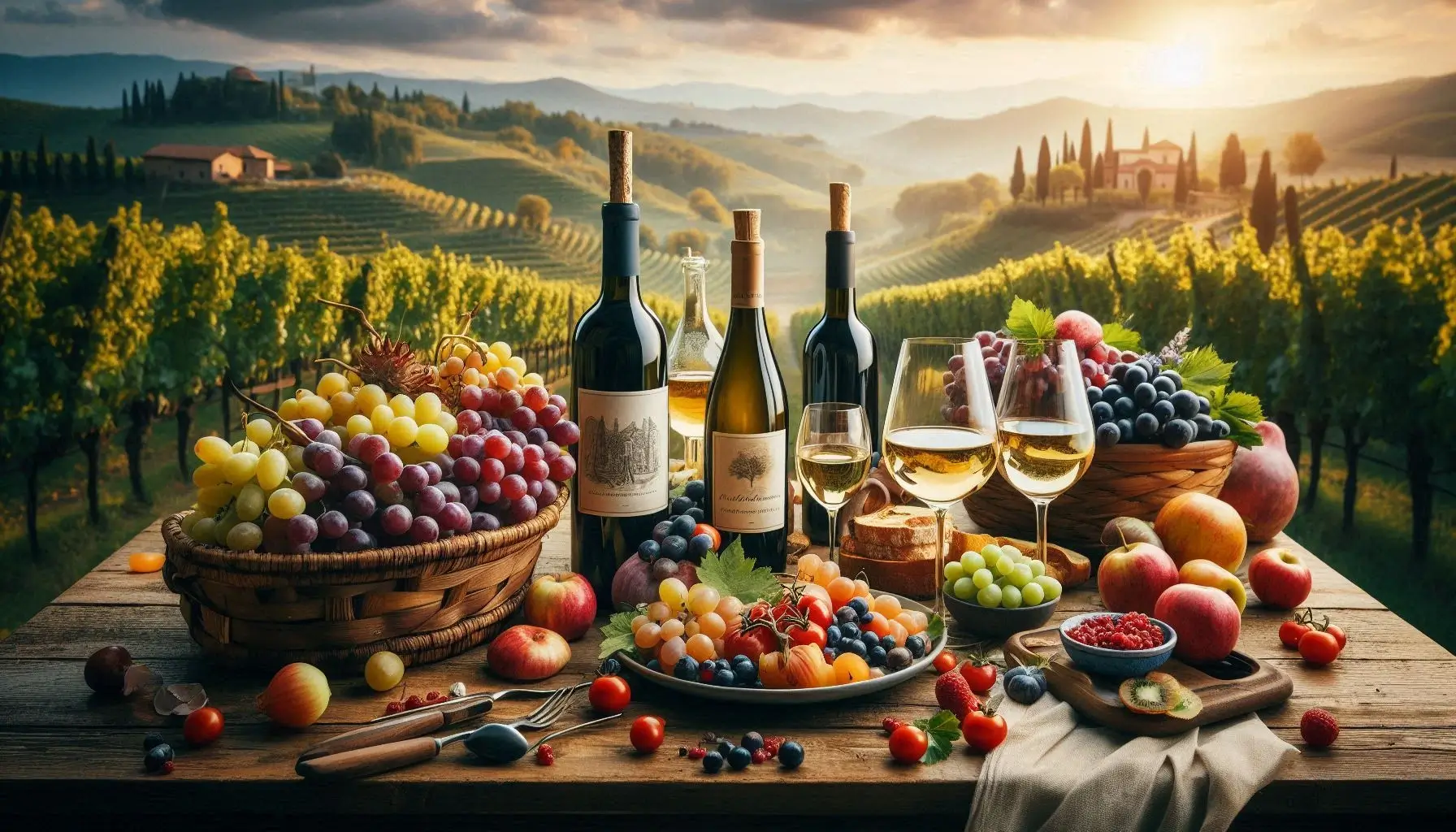 Terraced vineyards of the Valpolicella hills north of Verona (detail)