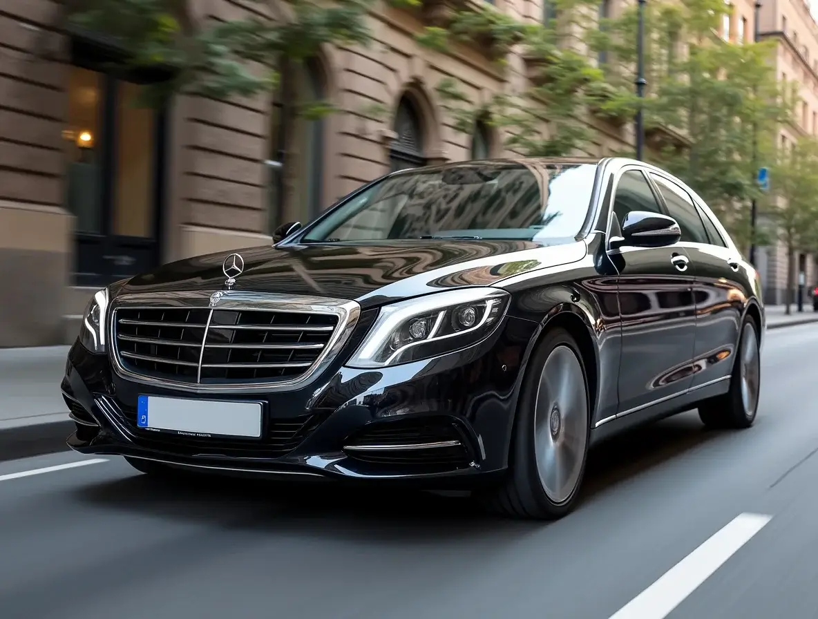 Mercedes S-Class moving 
